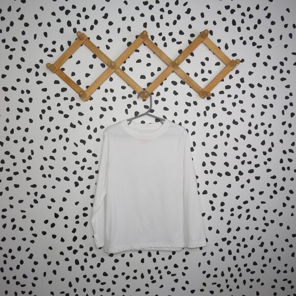 Cat & Jack White Boys Basic Long Sleeve Shirt - Picture 1 of 5